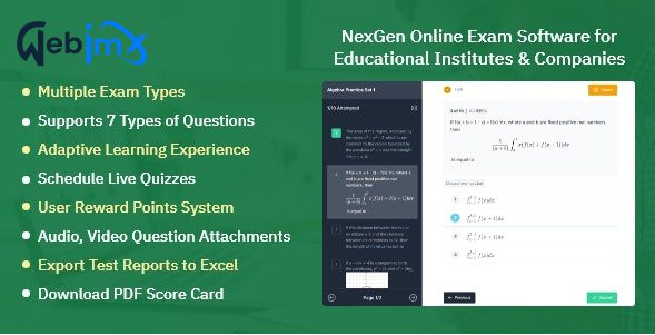 Web IMX - NexGen Online Exam & Quiz Software